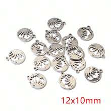 20pcs Stainless Steel Small Charms Ghost Moon Butterfly Star Cute Pendant Charm DIY Jewelry Making Accessories Necklace Bracelet - Steel - View 4
