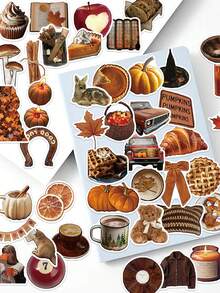 53pcs Fall Retro Stickers Handbook Laptop Phone Case Luggage Guitar Skateboard Graffiti Stickers - Fall Retro Stickers - View 7