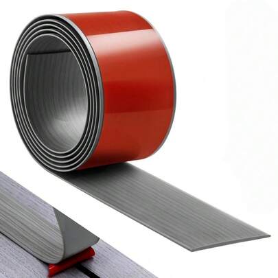 1 pieza 1m/39,37 pulgadas Tira de transición de piso de PVC con textura de madera, tira de transición de piso, tira de cobertura de piso, diferentes tamaños de ancho, autoadhesiva, transiciones de piso laminado, cinta de sellado de bordes, tira divisora plana para unir espacios del piso, grano de madera gris oscuro