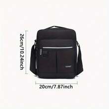 Men's Large Capacity Multi-Compartment Shoulder Bag - Blue - View 2