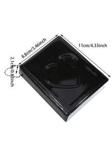 Heart Shaped Hollow Mirror 3-Inch Single Slot Instant Photo Album Card Holder - Multicolor - View 5