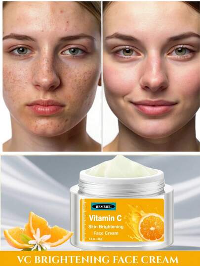 HEMEIEL 30g Crema facial blanqueadora con vitamina C - Lujoso aclaramiento, apto para todo tipo de piel, con doble efecto hidratante y aclarante