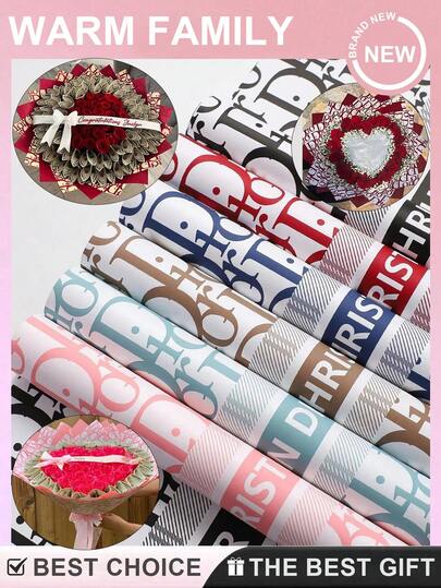 M.Dior 20pcs Gift Wrapping Paper, Flower Wrapping Paper, Waterproof Flower Wrapping Paper, DIY Decoration, Essential For Gift Giving And Flower Arranging. Suitable For Bouquet Decoration, Mother's Day Gift Box Wrapping, Weddings, Birthdays, Anniversaries, Graduation Ceremonies, Bridal Showers, Proposals, Dates, Parties, Graduation Parties, Thanksgiving, Valentine's Day And Other Occasions.(20/10/5pcs)