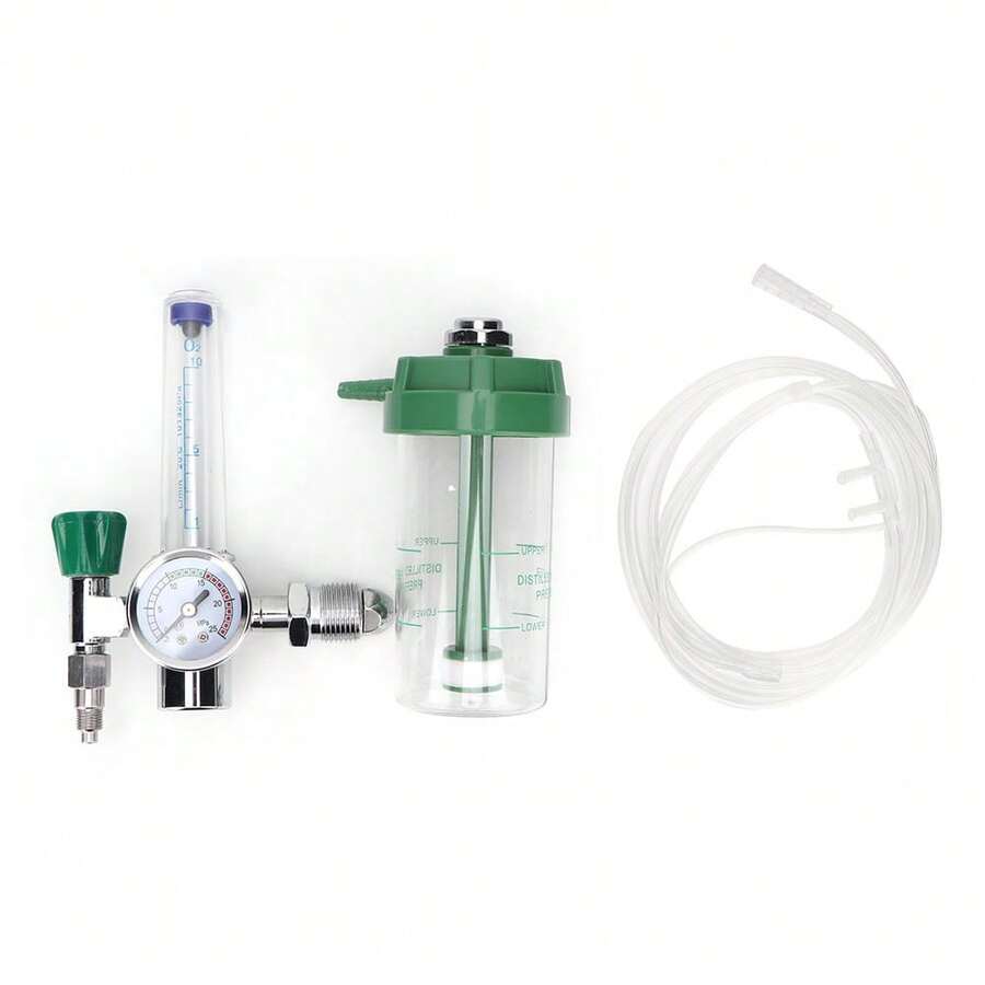 Regulador de oxígeno, medidor de oxígeno, salida rosca macho G5/8-14 - Verde - Ver 1