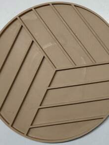 1pc Thick Silicone Heat Resistant Mat, Dining Table Placemat, Cup Coaster, Pot Holder, Bowl Pad, Suitable For Home Use - Brownish-red - View 2