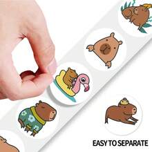 200PCS/Roll Cartoon Cute Pufferfish Sealing Stickers Roll - Decals For Helmets, Bicycles, Hand Accounts, Pencil Cases, Backpacks, Notebooks & DIY Crafts - 200PCS - View 10