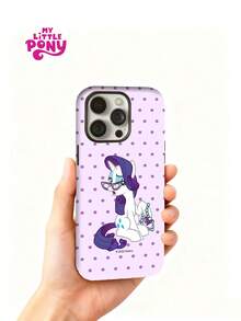 Authentic MY LITTLE PONY Licensed/Fashionable Minimalist Cartoon Design 2-In-1 Protective Case - Sturdy, Dual-Layer Protective Case Durable, Anti-Drop, Suitable For IPhone 17, 16, 15, 14, 13, 12, 11, 8, 7, X, XS, XR, Plus, Air, Pro, Max, SE2, SE3, Perfect New Year Gift For Friends, Family, Loved Ones - Black - View 3