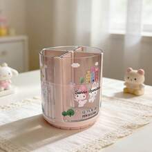 Miniso 1个三丽鸥Hello Kitty/肉桂狗/美乐蒂/酷洛米全球系列旋转笔筒，透明360°旋转多隔层桌面文具收纳盒 - 單件 - 查看 4