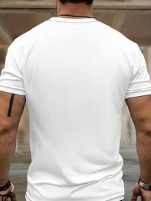 Men's Casual Street Style Short Sleeve Top And Pants Set - Multicolor - View 5