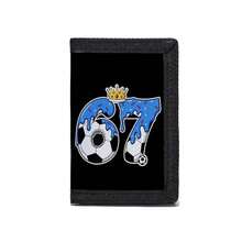 多功能三折钱包，耐用布艺钱包，带信用卡/身份证/现金卡槽，可爱时尚钱包，带零钱包和身份证窗口，男女通用趣味印花钱包 - 錢夾 - 查看 14