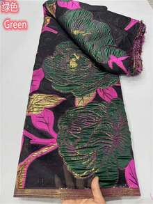 5yard /1yard French Leaves Flowers Jacquard Lace Fabric 2026 High Quality African Brocade Lace Fabric Nigerian Lace For Luxury Women Party Wedding Christmas Fabric Purple - A - View 4