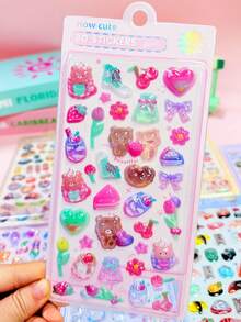 Bộ sticker dán trang trí sổ tay rời, sticker hoạt hình anime phong cách Nhật Bản, sticker trang trí tự làm có thể tái sử dụng, sticker tương tác cho trẻ em, sticker trang trí hàng ngày, sticker trang trí tiệc. - Nhiều màu - Xem 13