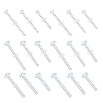 Giga 2件装 14G 耐热玻璃弧形肚脐耳软骨耳屏鼻环 Bioflex 穿孔固定器 身体饰品 低过敏性