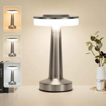 1 Stück kompakte tragbare Metall LED Schreibtischlampe, kreative Nachtbeleuchtung, kabellose Metalllampe, Heimdekoration, Bürodekoration, elegante Beleuchtung, 3-stufige Dimmfunktion, Touch-Steuerung, wiederaufladbare Lampe, 3 Helligkeitsstufen Raumdekoration, hochwertige Oberflächenbehandlung, geeignet für Schreibtisch, Büro, Wohnzimmer, Schlafzimmer, Arbeitszimmer, Geburtstag, Valentinstag, Ramadan Geschenk, Feiertags-Beleuchtung, Dekorationslampe, Tischbeleuchtung - Mehrfarbig - Übersicht 9
