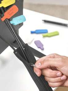 1/2/4pcs Expandable Cable Management Sleeve With Zipper, Cable Organizer System Suitable For TV, Computer, Office, Home Entertainment Wires And Cables - A - View 3