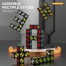 8pcs Magnetic Building Blocks - 360° Adsorption DIY Educational Toy, Creative Assembling Cube - Great Birthday Gift For Boys & Girls - Multicolor - View 5