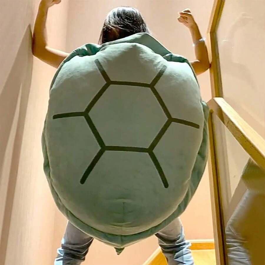 Wearable Turtle Shell Pillow Adult-51in Giant Turtle Costume Funny Dress Up Turtle Plush,Big Turtle Body Pillow Christmas Birthday Gifts For Adlut Girls (51in, Green) - Green - View 1