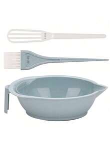 3 Peças Conjunto de Tingimento de Cabelo para Salão, Tigela Misturadora Multicolorida, Pente, Escova, Acessórios para Ferramentas de Coloração de Cabelo em Barbearia - Multicolorido - Visão 10