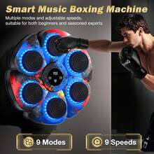 KOSUARPOK 2026 Music Boxing Machine, Bluetooth SmartTraineing Machine With Boxing Gloves, Interactive Boxing Target Wall Mounted, Boxing Equipment For Homes, Offices, And Gyms, 9 Modes & 20 Speeds - A - View 2