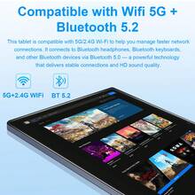 Qetupa 安卓 15 10.1 英寸平板电脑，配备保护套、键盘和鼠标，8GB 运行内存 + 256GB 机身存储（支持 1TB SD 卡扩展），MTK6771 八核 2.0GHz 处理器，高清 (1280x800) IPS 触控屏，500 万像素前置摄像头和 800 万像素后置摄像头，6000mAh 电池，支持蓝牙 5.2、802.11ax Wi-Fi 6、GPS 和 Type-C 充电接口，不支持 SIM 卡。 - 淺藍色 - 查看 7