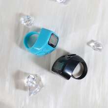 1pc Resettable 5-Digit LCD Electronic Finger Counter With Digital Display, Suitable For Sports, Training, Muslim Prayer Beads, And Tasbih Bracelet Ring Counter, Electronic Manual Button Counter, Compact Portable Finger Ring Counter, Thumb Tally Counter For Learning, Exercise, And Other Counting Activities - Multicolor - View 4