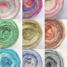 Ombre Gradient Cake Yarn Rainbow Knitted Blend Soft Knitted Sweater, Scarf, Blanket Handmade Yarn - Q3 - View 4