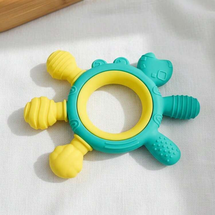 ETETOO Đồ chơi gặm nướt hình cua bằng silicon, đồ chơi gặm nướt hai màu mềm mại cho bé từ 0-6-12 tháng tuổi, đồ chơi giảm đau nướu và kích thích giác quan cho trẻ sơ sinh. - Nhiều màu - Xem 8