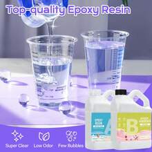 1000ml Casting Epoxy Resin, Bubble-Free And Crystal Clear Epoxy Resin Kit, Resin And Hardener With 1:1 Volume Mixing Ratio, Suitable For Jewelry Making, Handicrafts, And Arts - Multicolor - View 3