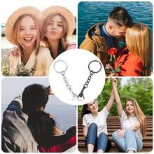 Bộ 2 móc khóa đôi dành cho cặp đôi, quà tặng tình bạn nhân ngày Valentine, đa năng cho bạn thân. - Nhiều màu - Xem 4