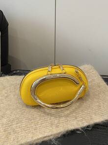 1pc Women's Fashion Versatile Shoulder Bag, Luxurious High-Quality Personalized Chain Crossbody Bag, Versatile Clutch Bag For Dates, Gifts, Work, Parties - Yellow - View 10