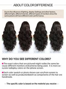 26英寸深波浪黑色假发，带刘海 - 时尚长假发，易于打理 - 适合圣诞节、新年、假期、日常派对 - 自然黑 - 查看 9