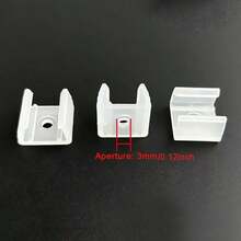 50pcs/Pack LED Strip Light Clips, Neon Light Strip Fasteners - White - View 2