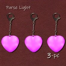 Yogle USB Rechargeable Matte Sensor Handbag Light, Mini Touch Control Handbag Light, Portable Handbag Night Light, Wallet Glowing Heart-Shaped Pendant Keychain Night Light, Creative Gift - Multicolor - View 16