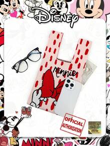 Disney 卡通米妮图案可折叠手提袋，适合日常搭配、购物、聚会、情人节送友礼物 - 查看 8