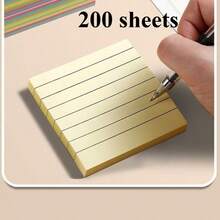 200 stron kolorowych karteczek samoprzylepnych, kreatywny notatnik, oszczędzający miejsce, praktyczny, wielokolorowe naklejki w linie, samoprzylepny, odpowiedni do biura, domu, studentów, szkół, organizacji - Mała karteczka samoprzylepna (7,6 cm * 7,6 cm) - Zobacz 7