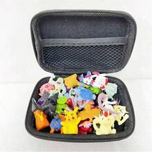 1pc Card Holder Pikachu Zipper Letters Storage Box Album Case Pouch Vmax GX Vstar Game Collection Cards Sleeves Pack Gifts Pokemon Cards Black Card Game Case Game Box Battle Trainer Gift - Multicolor - View 2