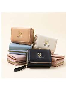 New Compact Wallet & Card Holder 2-In-1 Zipper Trifold Organizer - Multicolor - View 7