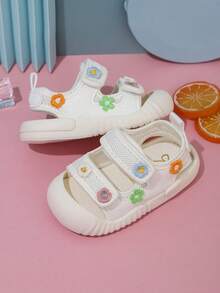 Toddler Fashion Versatile Soft Bottom Comfortable Closed-Toe Sandals, Cute Baby Walking Sandals For Beach & Holiday - Beige - View 5