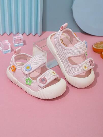 Toddler Fashion Versatile Soft Bottom Comfortable Closed Toe Sandals, Cute Baby Walking Sandals For Beach & Holiday