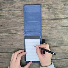 Set de Soporte para Libreta de Bolsillo con 30 Hojas de Papel Lineal y Pluma Metálica Accesorios de Oficina y Escuela - Verde - Ver 6