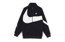 Nike Sportswear 双面 Swoosh 高领拉链抓绒外套，黑色 - 黑色 - 查看 14