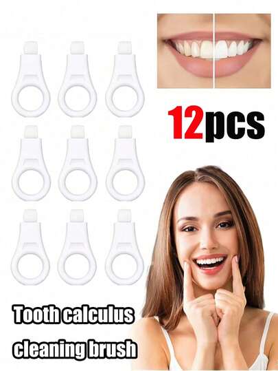 12/6/1 Peças Lenços Umedecidos Descartáveis de Limpeza de Placa Dental Nano, Ferramenta de Limpeza de Dentes, Ferramenta de Limpeza de Dentes Portátil para Viagem, Essencial para Viagem, Ferramenta de Cuidados Orais, Removedor de Placa