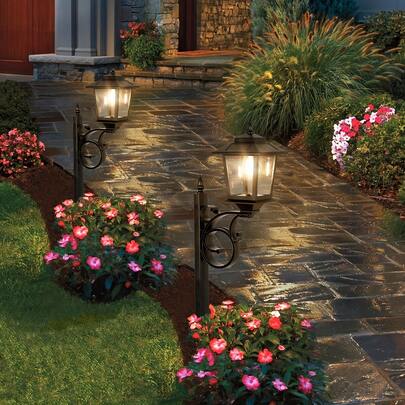 HOODINK 2PACK 2 In 1 Solar Lamp Post Light With Planter, Solar Post Lights Waterproof, Outdoor Flower Pots, Led Planters Pots, Outdoor Lamps For Patio, Front Porch Decor, Warm White