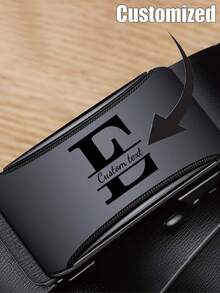Customizable Men's Belt, Made Of PU Leather Material, Personalized Gift, Also Suitable For Anniversary, Father's Day, Husband And Boyfriend's Ideal Gift, Also Suitable For Business And Casual Occasions. Portable, Simple, Personalized And Unique. - Multicolor - View 6