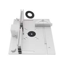 Router Table Insert Plate 9.45x7.87Inch Aluminum Alloy Woodworking Router Plate With Miter Gauge And Router Fence. Precise Scale Engraving Router Table Insert Ring Kit With 2 Acrylic Gaskets. Durable Silver Router Lift Plate For Woodworking Benches. - 銀色 - 查看 8