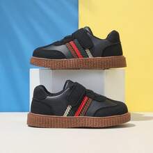 1 Pair New Soft Bottom Anti-Slip Flat Shoes, Fashion Novelty Classic Durable Toddler Boys' Sports Sneakers - Black - View 14