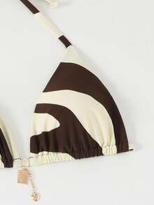 RWX VEST Women's 3-Piece Set – Bikini With Stylish Overlay Skirt 2025 XX555 - 咖啡棕 - 查看 4