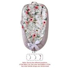 1 件装花朵图案便携式婴儿睡窝，超柔软舒适，带枕头 - 彩色 - 查看 8