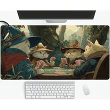 1 PC Game Mat, Party Game Mat, Frog Wizard Theme Anime Table Mat, Desktop Accessory With Raccoon Pattern, - Multicolor - View 9