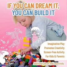 Easy Grip Building Blocks Set Educational Construction Toy for Cognitive Development Compatible with Major Brands 108 Pieces Multicolor - 07-Colores de niña - Ver 3